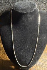22” 925 Sterling Silver Chain Necklace, Spring Ring Clasp
