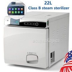 22L Class B Dental Autoclave Digital Vacuum Steam Sterilizer Dry Heat RapidCycle