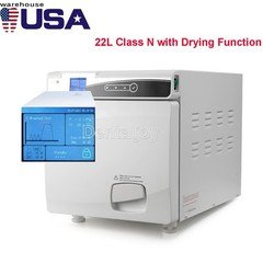 22L Dental Autoclave Steam Sterilizer Class N Vacuum Sterilization with Drying