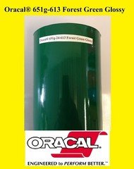 24" x 10 FT Forest Green  Glossy Oracal 651 Vinyl Adhesive  Plotter Sign 613