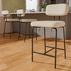 26 Inch Counter Height Bar Stools Set of 3 Low Back Home Kitchen Bar Chairs