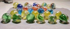 27 - VACOR DE MEXICO 'Assorted Cats Eye' Vintage Marbles. 59-.62"