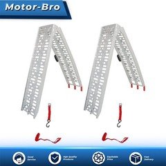 2*Aluminum Loading Ramp Arched For Motorcycle ATV/UTV Truck Lawnmower