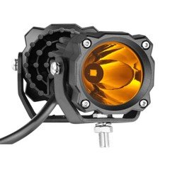 2PCS 3" Motorcycle LED Headlight Spot Fog Pod Driving Light Auxiliary Lamp Amber