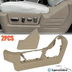 2PCS Left Driver Side Seat Cover Trim Panel Bezel For 2009-2014 Ford F150 F-150