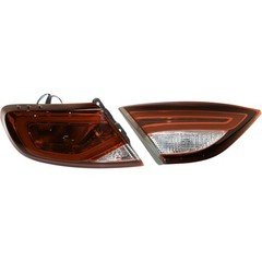 2pcs Left Driver Tail Light Clear Red Housing for Chrysler 200 15-16 CH2804109