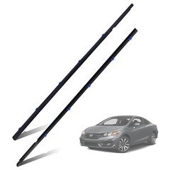 2Pcs Molding Weatherstrip Window Trim Seal for Honda Civic Coupe 2D 2012-2015