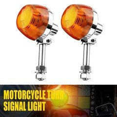 2pcs Motorcycle 10mm Hole Fairing Turn Signal Blinker Indicator Light For Harley