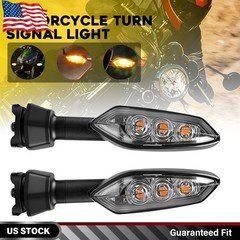 2PCS Motorcycle Front/Rear LED Turn Signal Light For KAWASAKI KLR 650 2009-2018