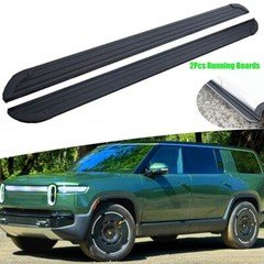 2Pcs Runing Boards Side Step Nerf Bars Fits For Rivian R1S 2022-2025 Aluminum