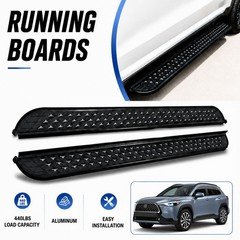 2PCS Running Boards Side Steps Nerf Bars Fits For Toyota Corolla Cross 2022-2025