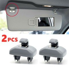 2Pcs Sun Visor Clips For Audi A4 A5 A7 Q3 Q5 B6 B7 B8 S4 S5 TT 8U0857562A Grey