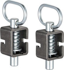 2PCS Weld-On Spring Pin Latch Lock Assembly for Utility Trailer Tail Gate Loaded