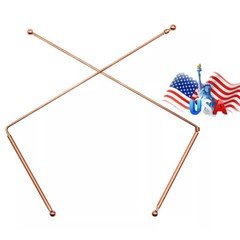 2x 99.9% Copper Dowsing rods Pure Copper Divining Rods Ghost Hunting HOT