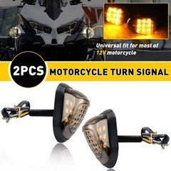 2X Chear Flush Mount Motorcycle LED Turn Light Signals Amber Indicator EXD