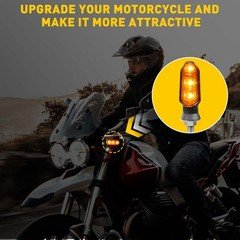 2X LED Motorcycle Flowing Turn Signals Amber Indicator Light For Honda SuzUSi