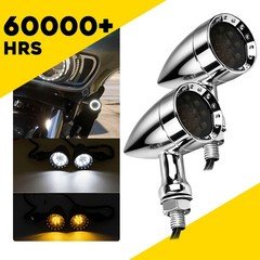 2x LED Turn Signal Running Lights For Honda VTX 1300 1800 C F R S T Retro Chrome
