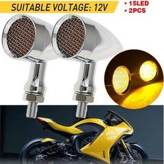 2X Motorcycle Brake Bullet LED Blinker Turn Tail Signal Lights For HONDA BMW