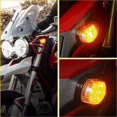 2x Motorcycle LED Signal Turn Light Amber 600 For Shadow Honda VT 700 750 1100