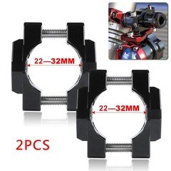 2X Motorcycle Mount Bracket Spot Fog Headlight Driving Bumper Bar Clamp Holder