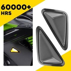 2X Motorcycle Turn Signals Light Indicator Light Smoked White Amber Universal