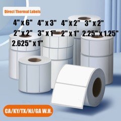 2x1 2x2 4x6 3x1 3x2 4x3 2.25x1.25 4x2 2.625x1 Direct Thermal Shipping FBA Labels