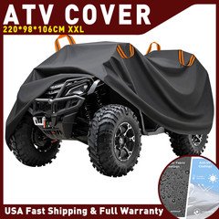 2XL ATV Cover Lightweight Foldable with Storage Pouch Waterproof All Season Use
