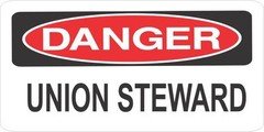 3 DANGER UNION STEWARD HELMET/HARD HAT/TOOLBOX/LUNCHBOX STICKER UNION H611