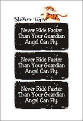 3 Never Ride Faster Than Your Guardian Angel Can Fly Hard Hat Helmet Sticker
