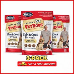 3-Pack Bil-Jac VetDogs Veteran's K-9 Corps Skin & Coat Formula, Soft & Moist Dog