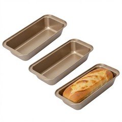 3 Pack Small Loaf Pans for Baking Nonstick Carbon Steel Bread Pan Set New