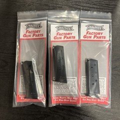 3 PACK! Walther PPK 7-Round 32ACP Black Flat Base Magazine (WAL5136781)