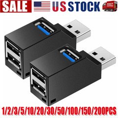 3 Port USB 3.0 Hub Portable High Speed Splitter Box For PC Notebook Laptop lot