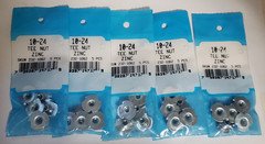 3 Prong T-Nut (Tee Nut) Zinc Plated - 25 TOTAL ~ 5 packs of 5 pcs