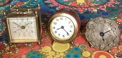 3 Vintage Clocks For Spares & Repairs 