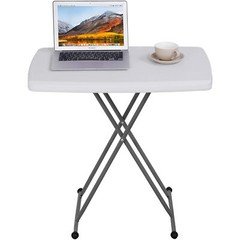 30" Plastic Card Table with Resin Top Game Table for Puzzles Crafting Folding