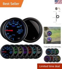 30 PSI Mechanical Boost/Vac Gauge Kit with 7 Color Modes & Accessories Included