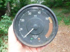 3554 Triumph TR6 Smiths Tach Tachometer 3554 Flat Glass *Untested-For Parts*