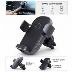 360° Adjustable Smart Auto-Locking Car Phone Holder 10W Fast Wireless Charger