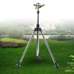 360° Sprinkler On Tripod Base Heavy Duty Brass Sprinklers For Yard Lawn Garden