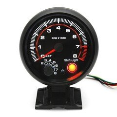 3.75" 12V Car Tachometer Gauge 8000 RPM w/LED Shift Light 5 Level Brightness