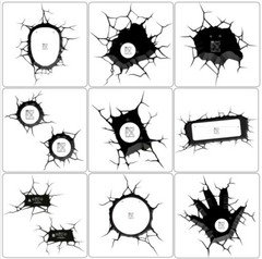 3D Deco Light FX Avengers Replacement Crack Wall sticker Led Wall Light Sticker