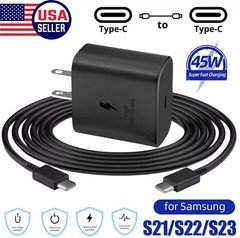 ✅3FT Type Usb-c 45W Super Fast Wall Charger For Samsung Galaxy S25 S24 S23 S20
