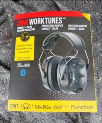 3M WorkTunes Connect + Solar Bluetooth Hearing Protector Ear Muffs Earmuffs