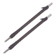 3mm Tungsten Carbide Flat Leather Cloth Handle Wood Carving Chisels 2pcs