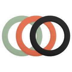 3Pcs Magnetic Sticker Ring, Magnetic Adapter Ring, Black/Orange/Light Green