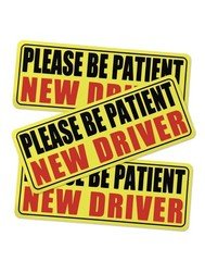 3PCS New Driver Magnet for Car, Please Be Patient New Driver Stickers Magnetic