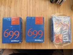 3x Boxes of fridge stored polaroid 669 film. 2x 2005 1x 2006