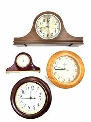 4 Analog Clocks 3 Working 1 Slow Desk Clocks Time Pieces Danbury German Hanging