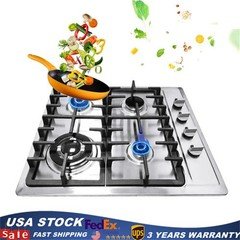 4-Burner Built-in GAS Stove Propane Natural GAS LPG Countertop Gas Stove Cooktop